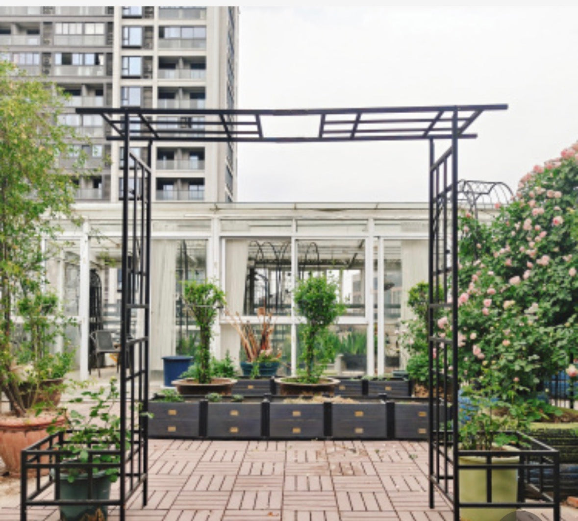 Premium 7.2ft Circular Metal Event Arch Frame- Black